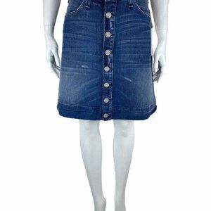 McGuire Denim • Button Front A-Line Denim Skirt || Size 26 or 2